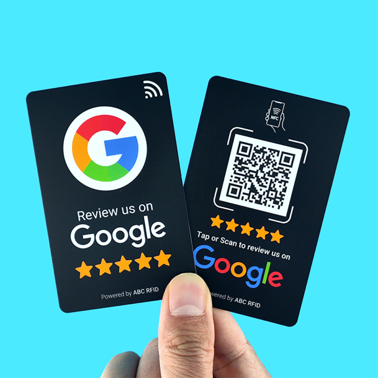 Google Review Black Card (NFC Tap + QR Code) - ABC RFID