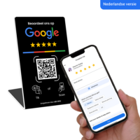 Dutch Google Review Stand (NFC Tap + QR Code) Small - ABC RFID