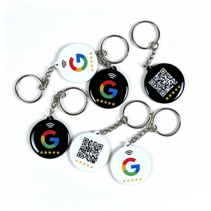 Google Review Keychain (NFC Tap + QR Code) - ABC RFID