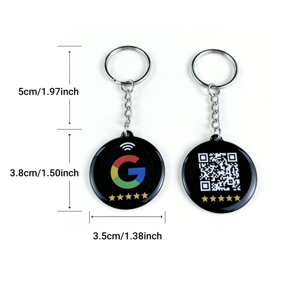 Google Review Keychain (NFC Tap + QR Code) - ABC RFID